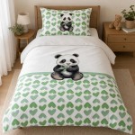Бебешки спален комплект от мек ранфорс памук Panda